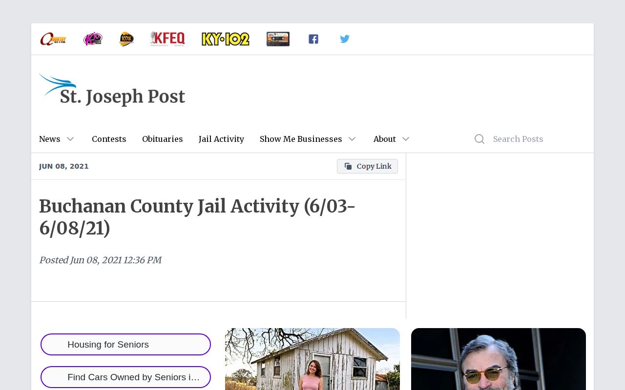 Buchanan County arrest log multi-day jail activity post