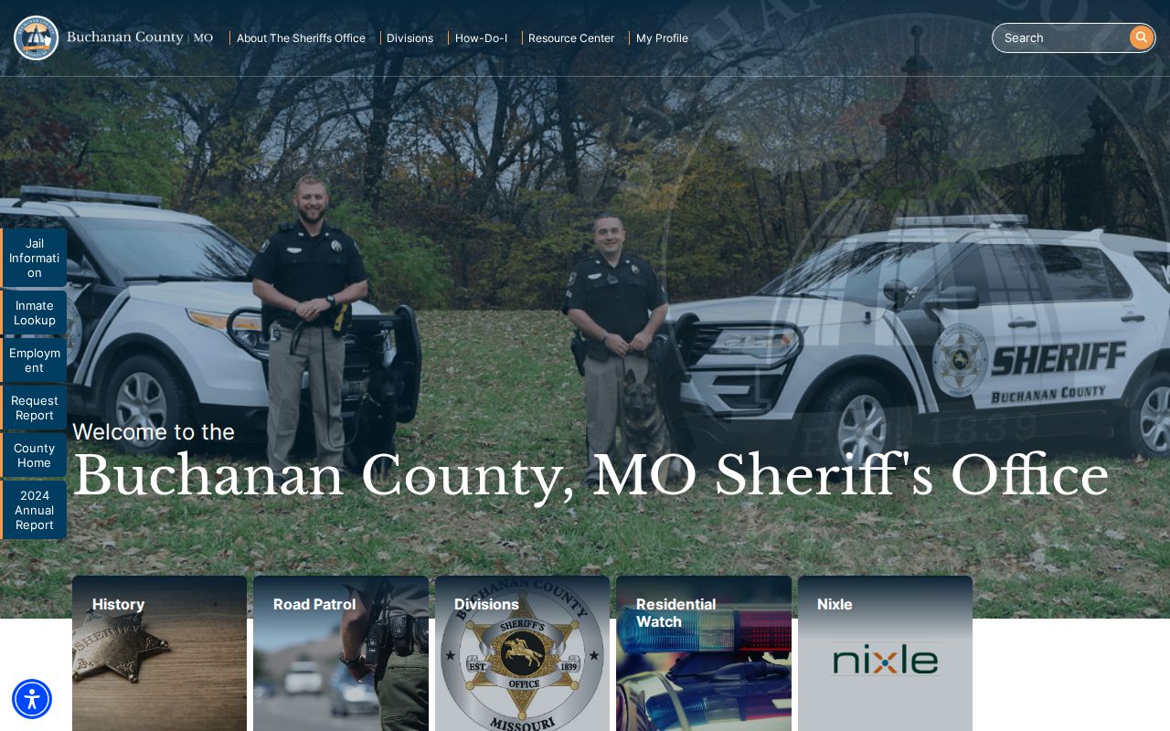 Buchanan County Sheriff official source for De Kalb recent arrest and booking records