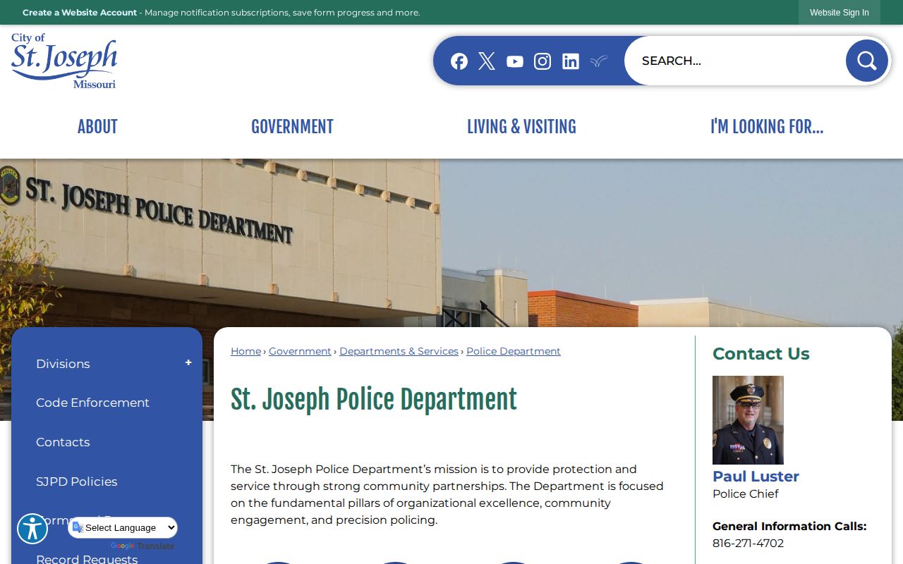 St. Joseph Police source for recent arrest records